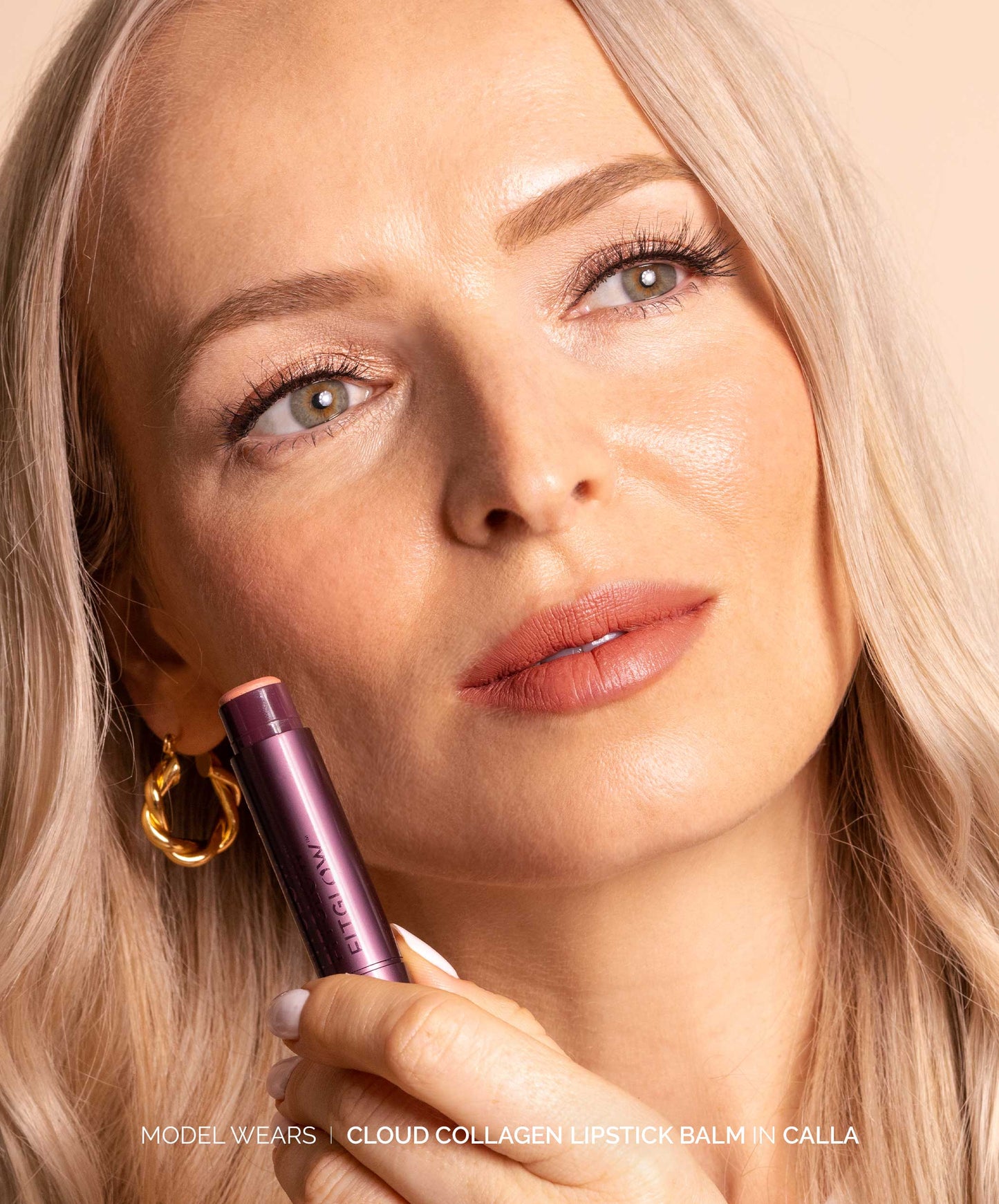 Fitglow Beauty - Cloud Collagen Lipstick + Cheek - Port - Soft Matte Black Plum