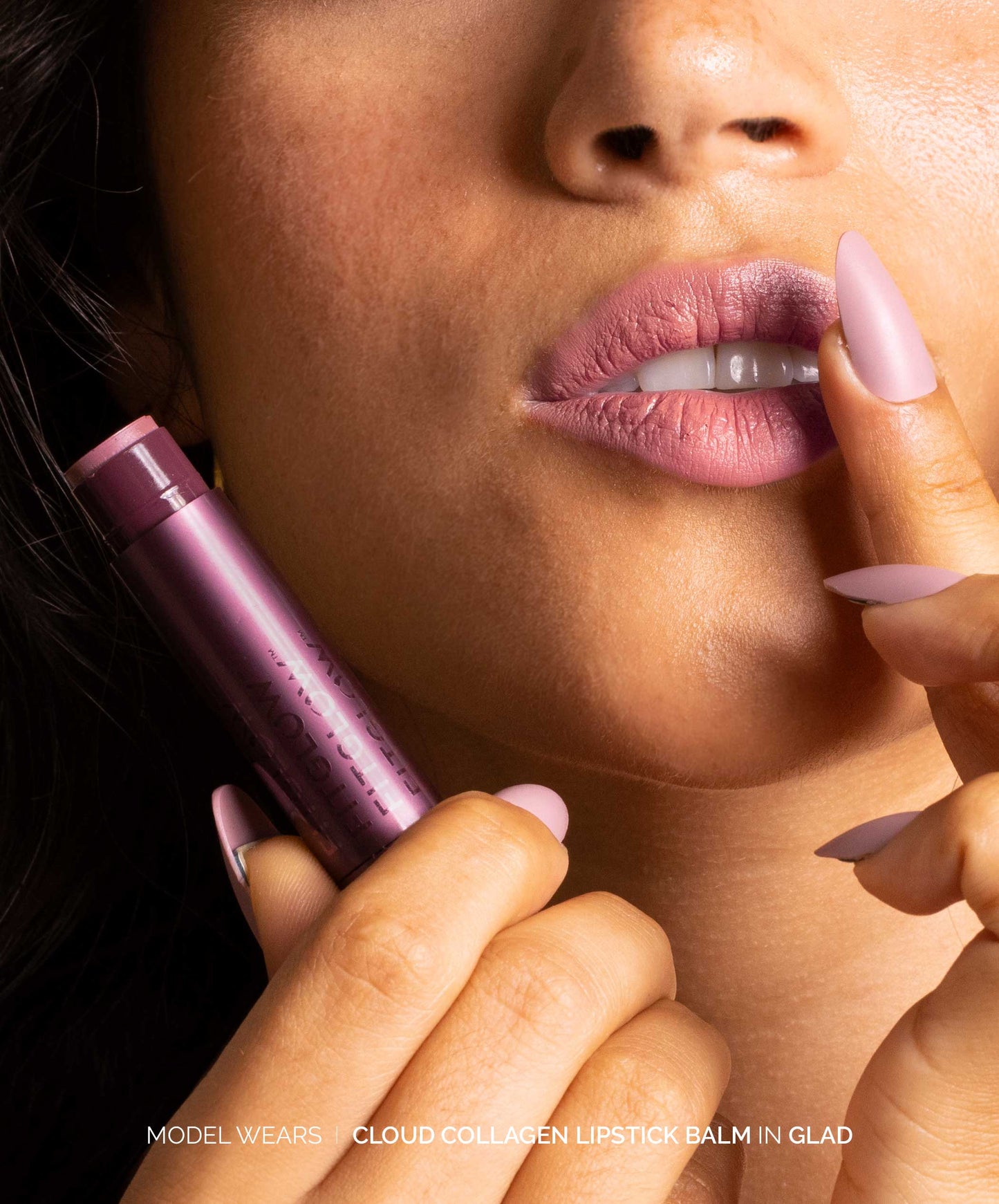 Fitglow Beauty - Cloud Collagen Lipstick + Cheek - Beet - Soft Matte Mauve Plum