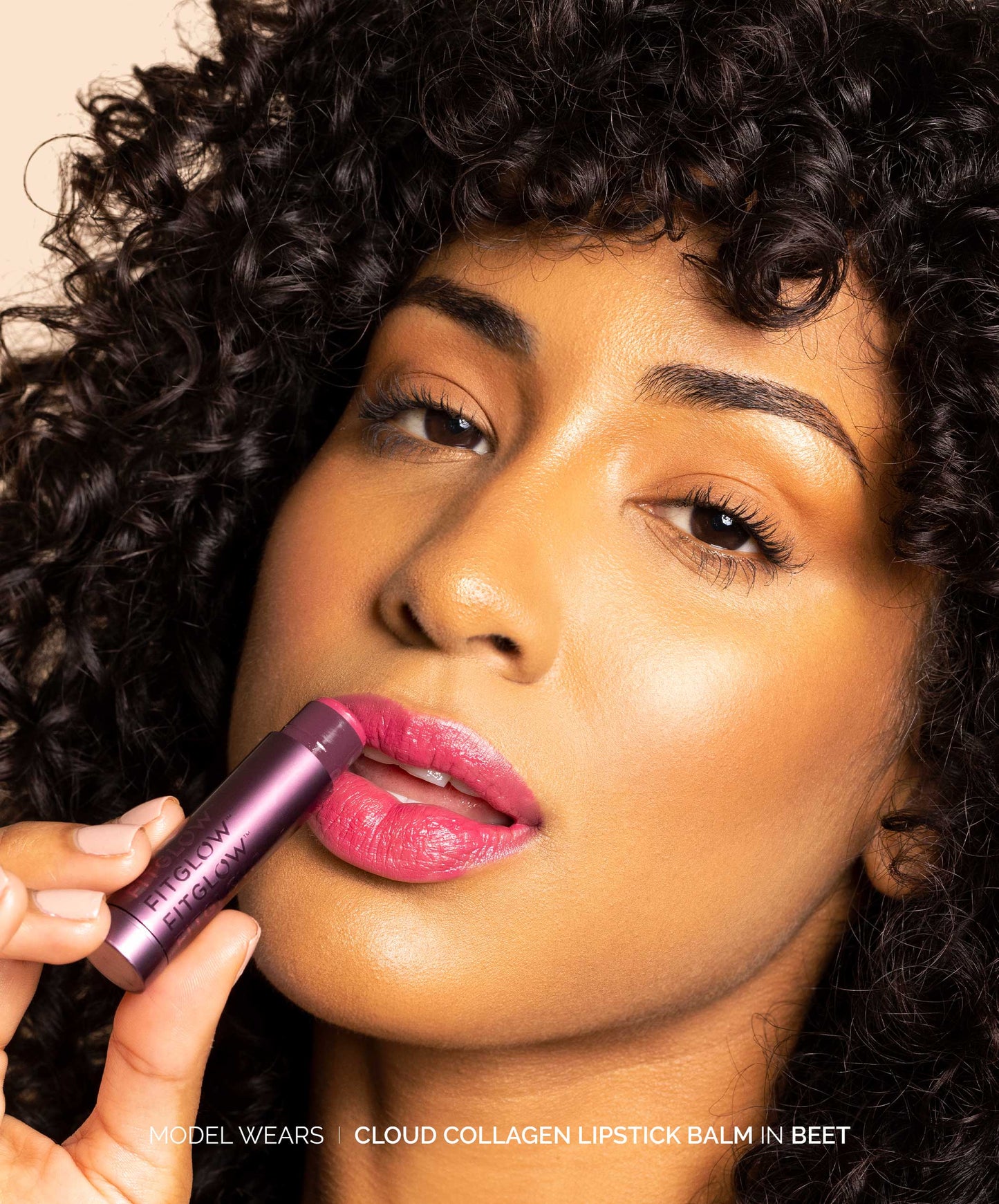 Fitglow Beauty - Cloud Collagen Lipstick + Cheek - Beet - Soft Matte Mauve Plum