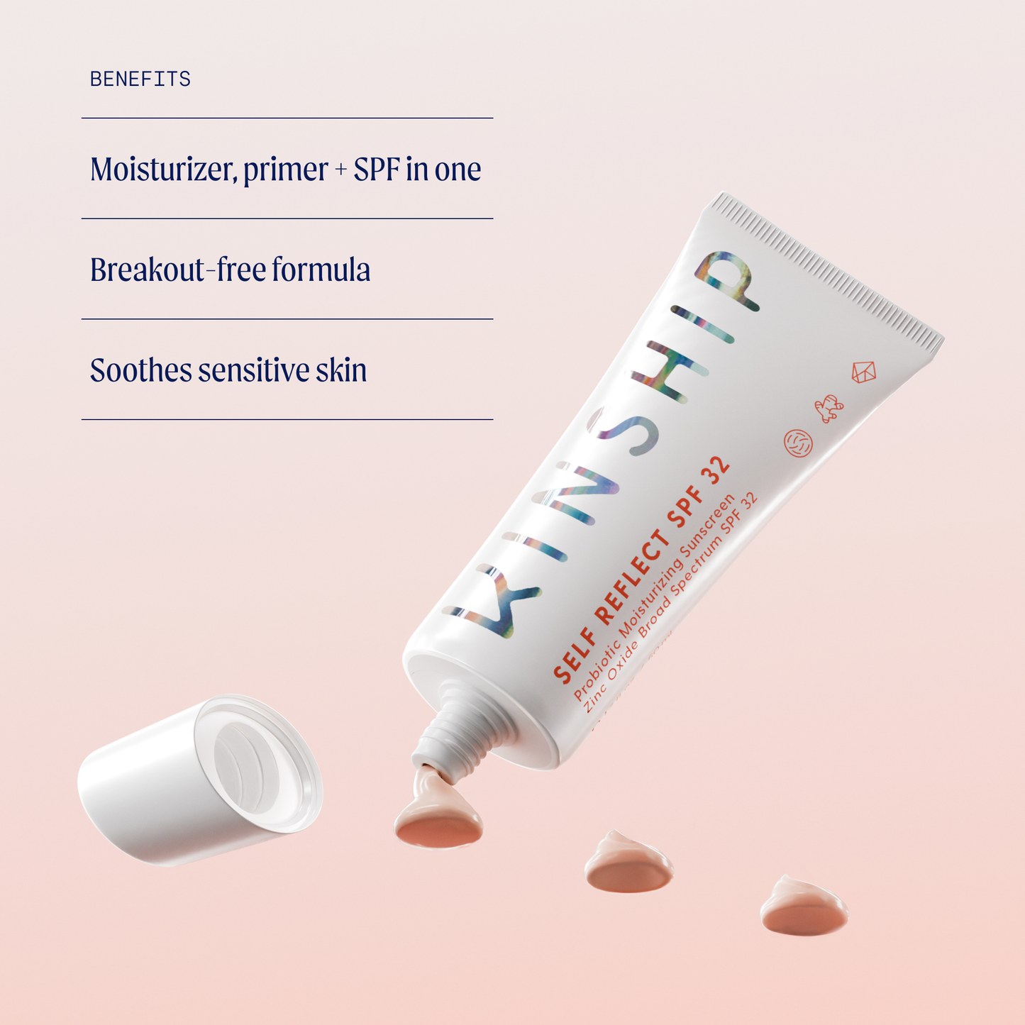Kinship - Self Reflect Probiotic Sunscreen Zinc Oxide SPF 32 - 3.5 oz