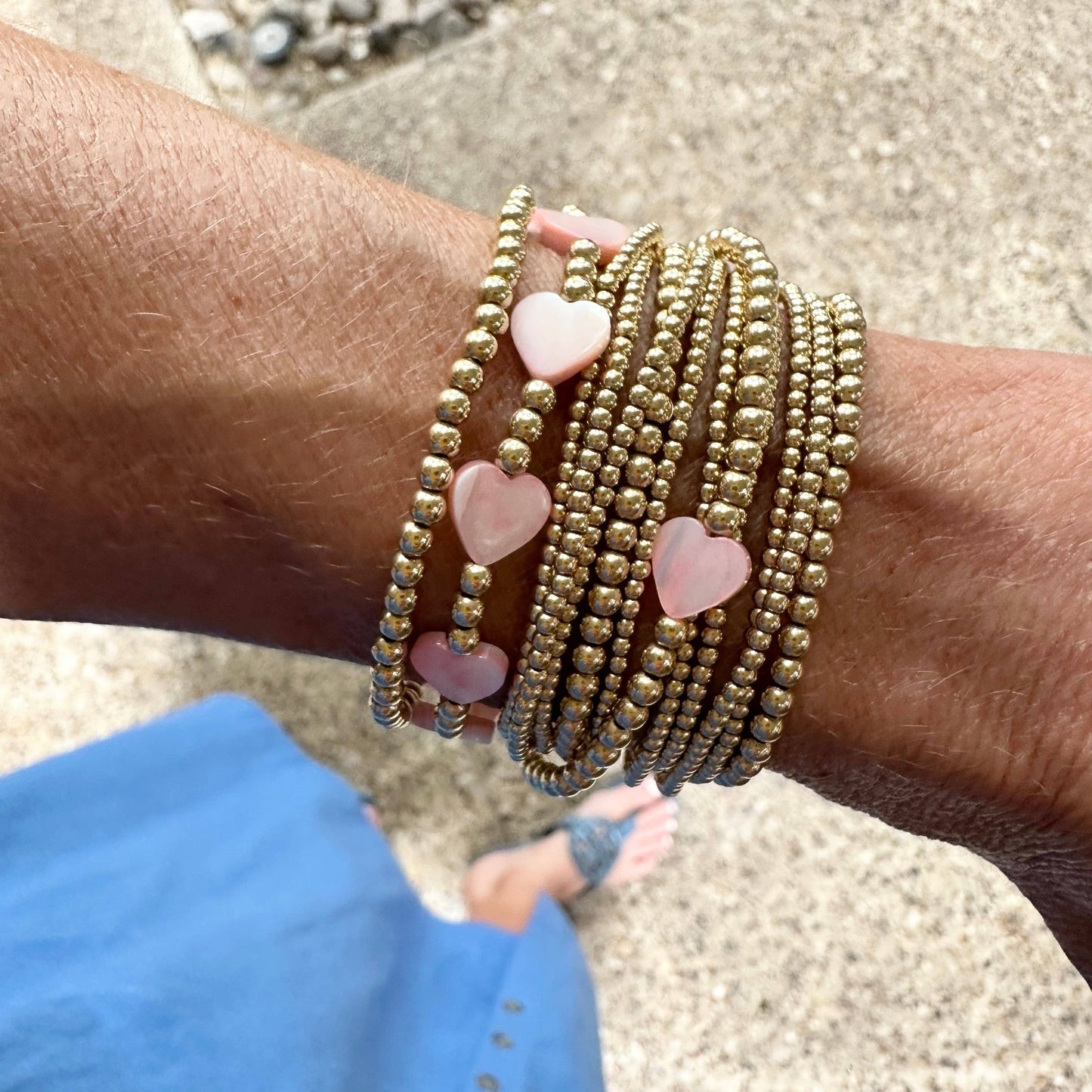 Jeny Baker Designs - Pippa Pink Bracelets - Solo Heart