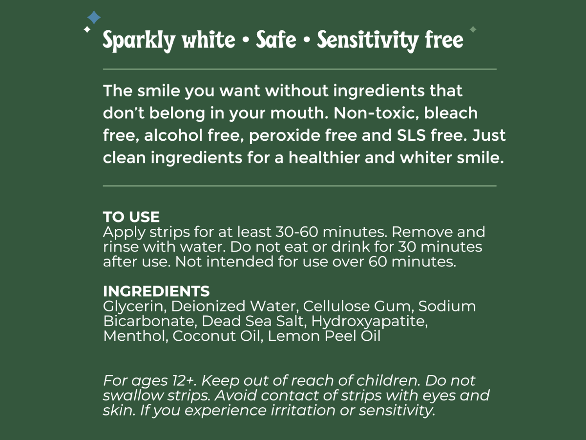 Happy Tooth Products LLC - Natural Whitening Strips