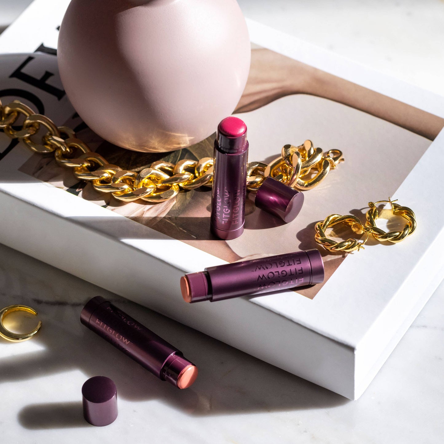 Fitglow Beauty - Cloud Collagen Lipstick + Cheek - Calla - Soft Matte Beige Nude Pink