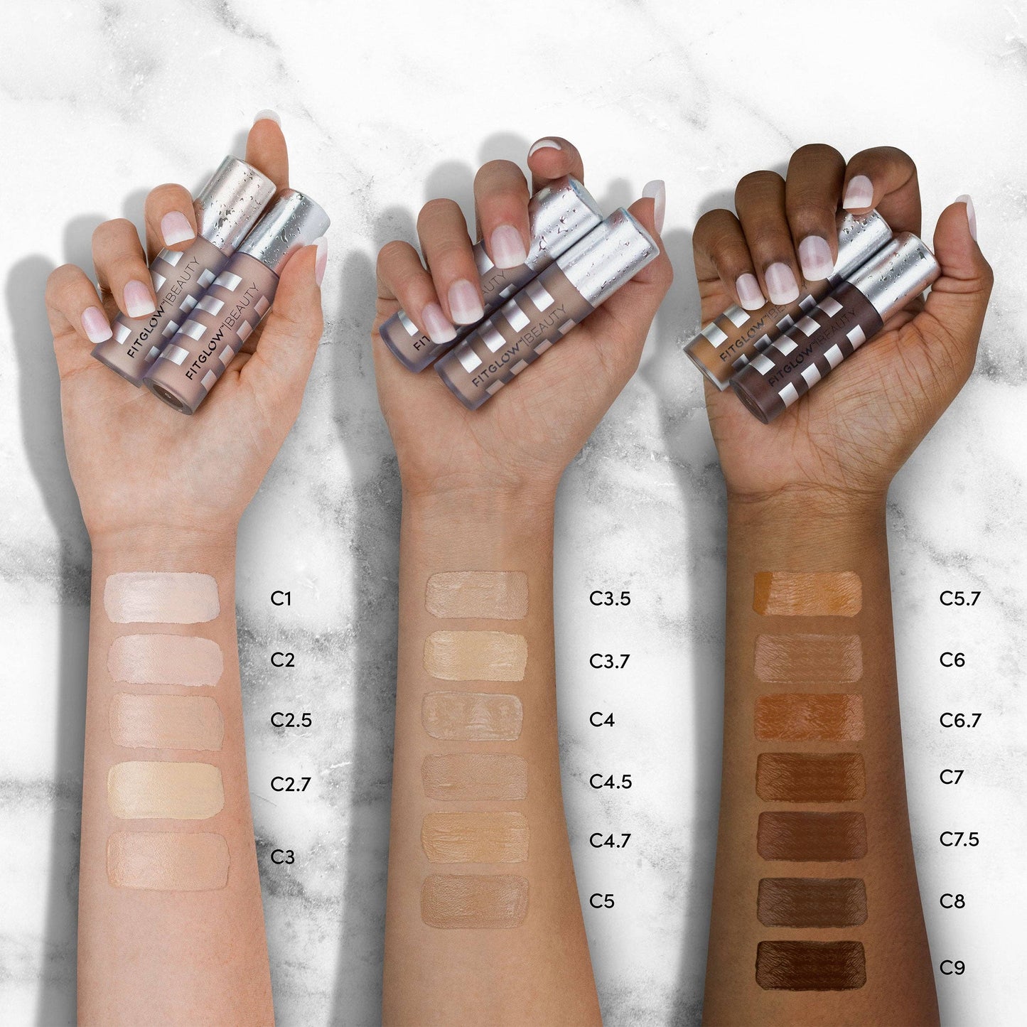 Fitglow Beauty - Conceal + Full Coverage Skin Treatment Face Concealer - C3.5 - Medium with Neutral Undertones