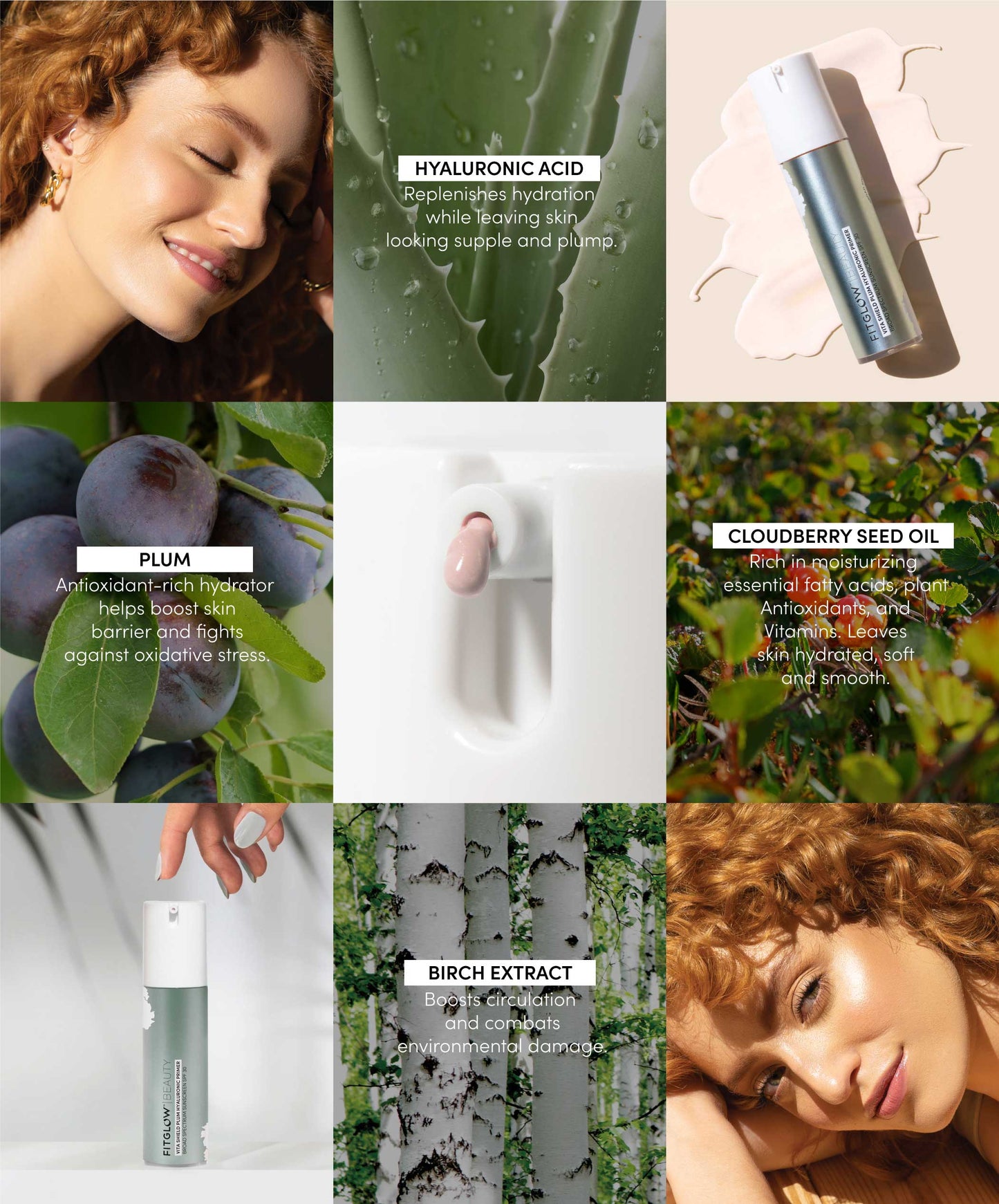 Fitglow Beauty - Vita Shield Plum Hyaluronic Primer SPF 30