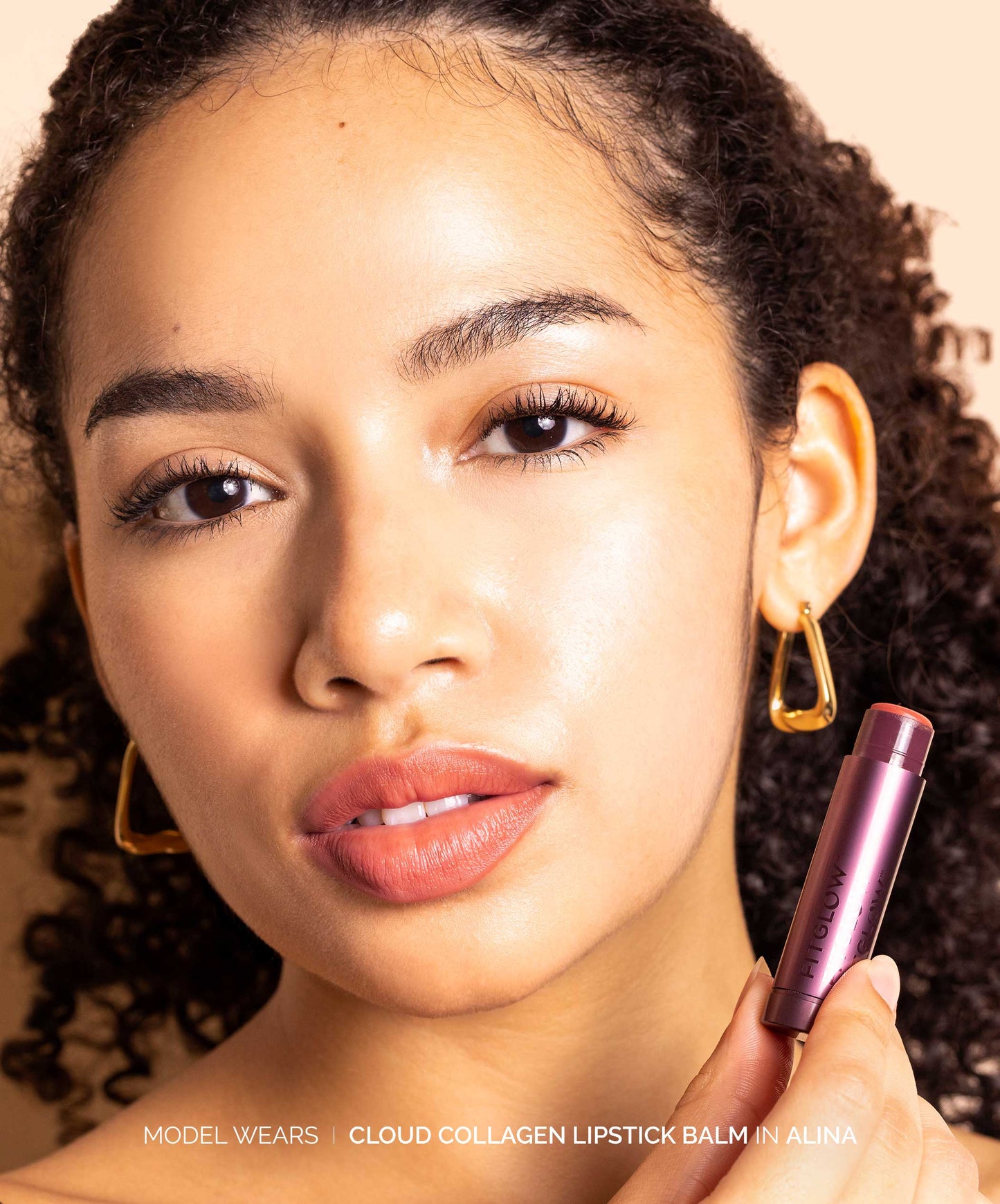 Fitglow Beauty - Cloud Collagen Lipstick + Cheek - Beet - Soft Matte Mauve Plum