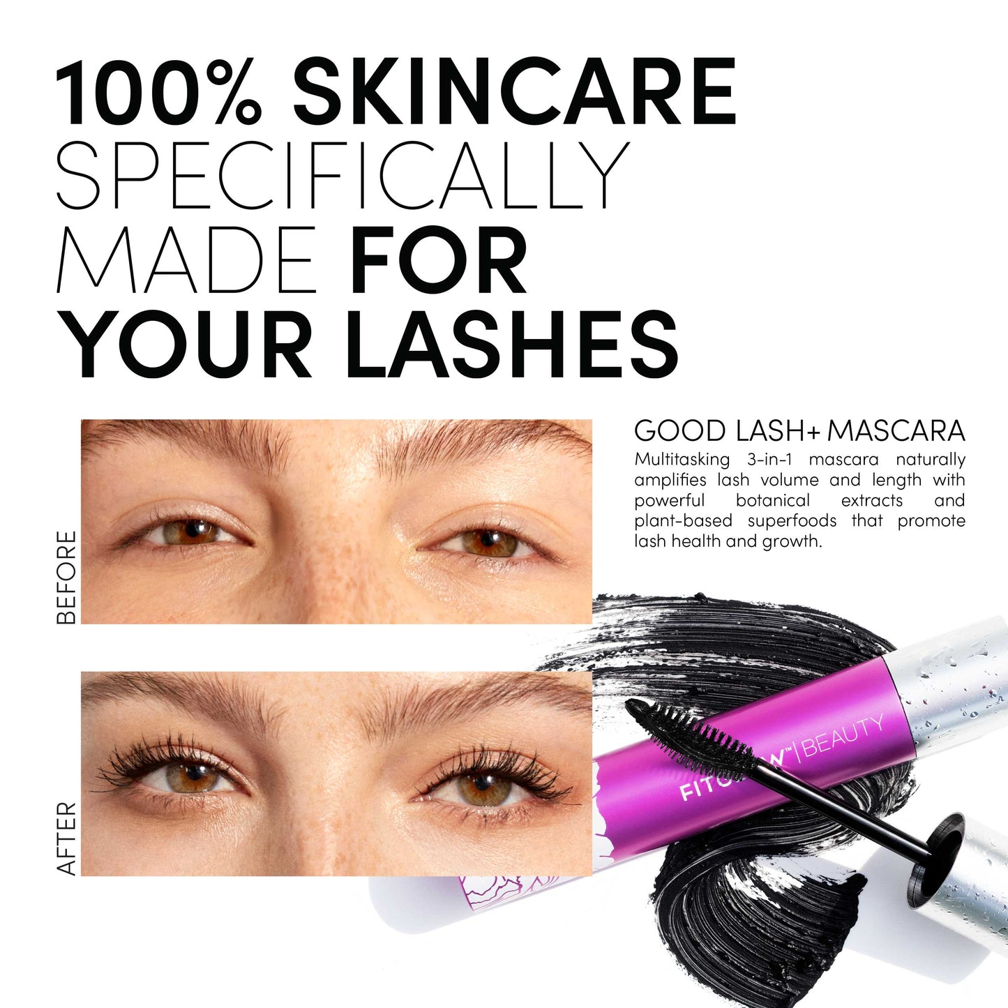 Fitglow Beauty - Vegan Good Lash+ Mascara - Black
