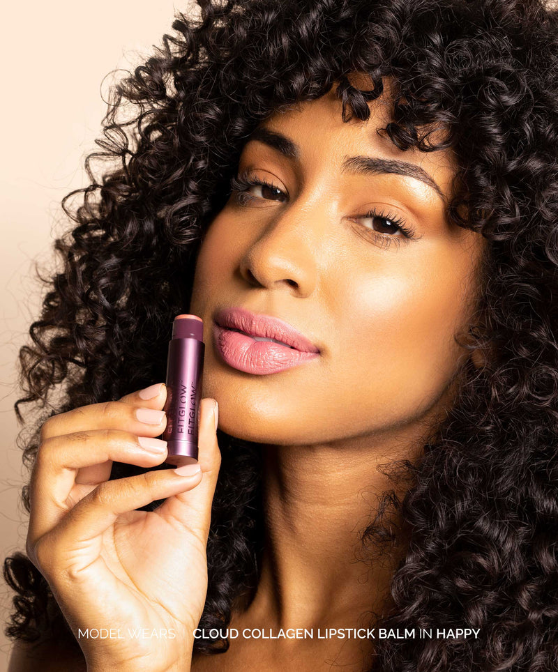 Fitglow Beauty - Cloud Collagen Lipstick + Cheek - Port - Soft Matte Black Plum