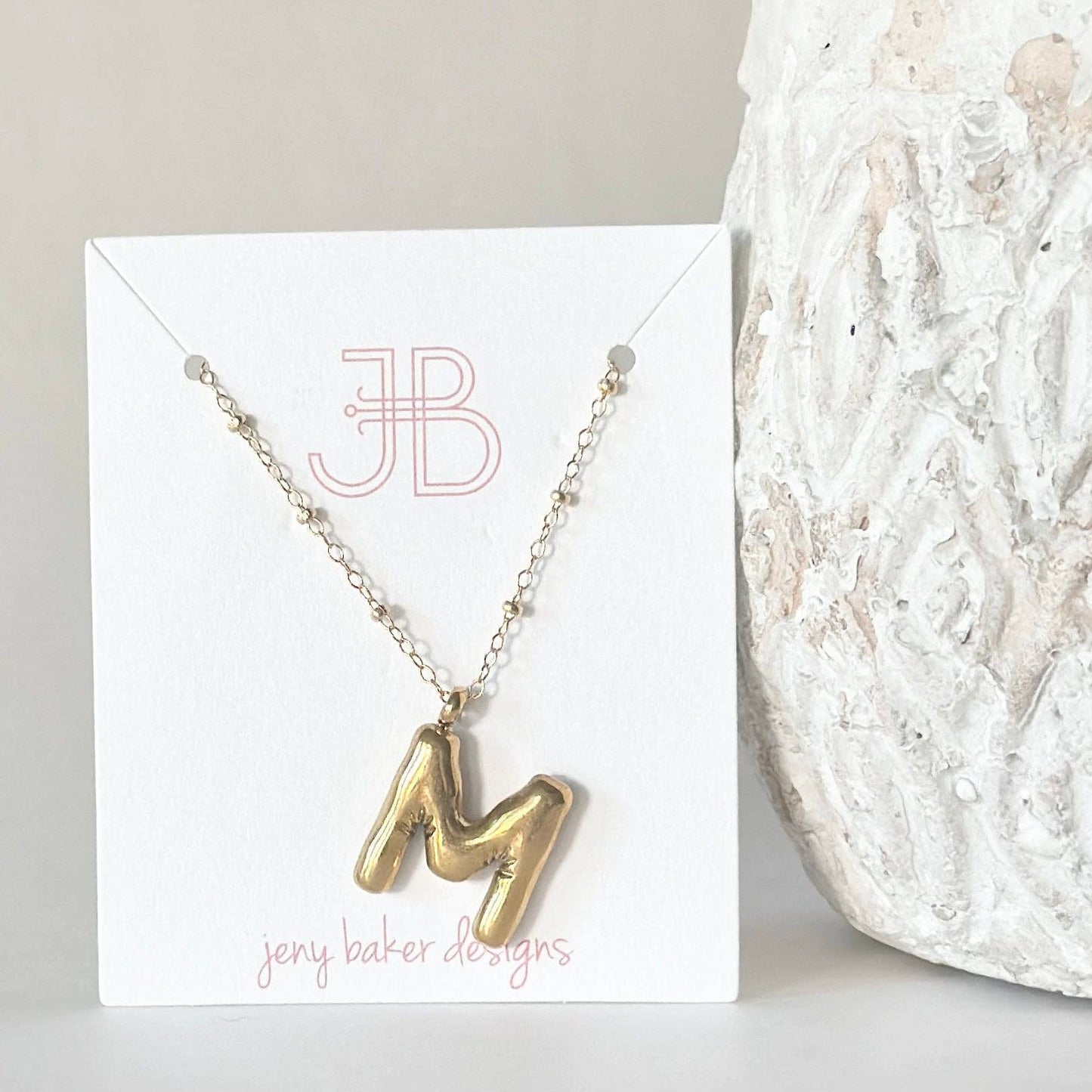 Jeny Baker Designs - Big 'ole Puffy Letter Necklace - A