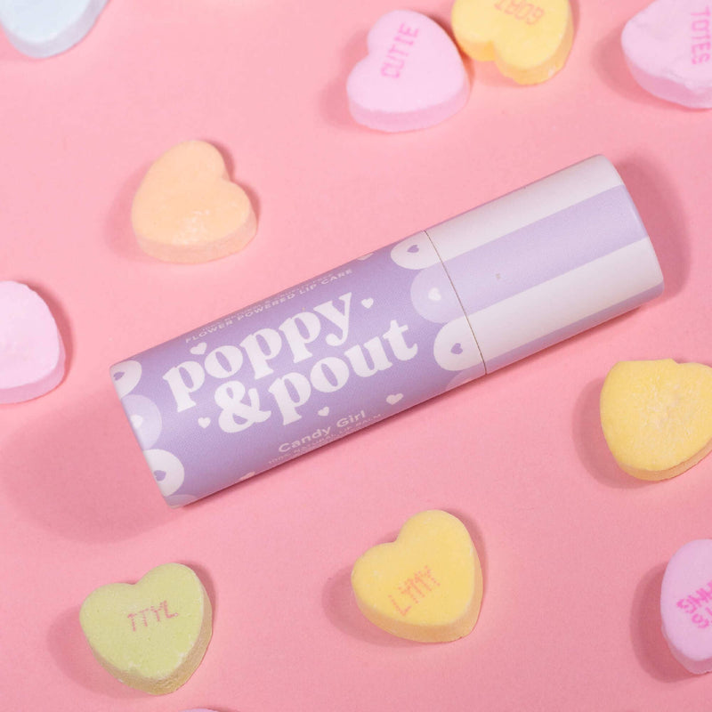 Poppy & Pout - Lip Balm Gift Set, "Valentine's Day" Candy Girl