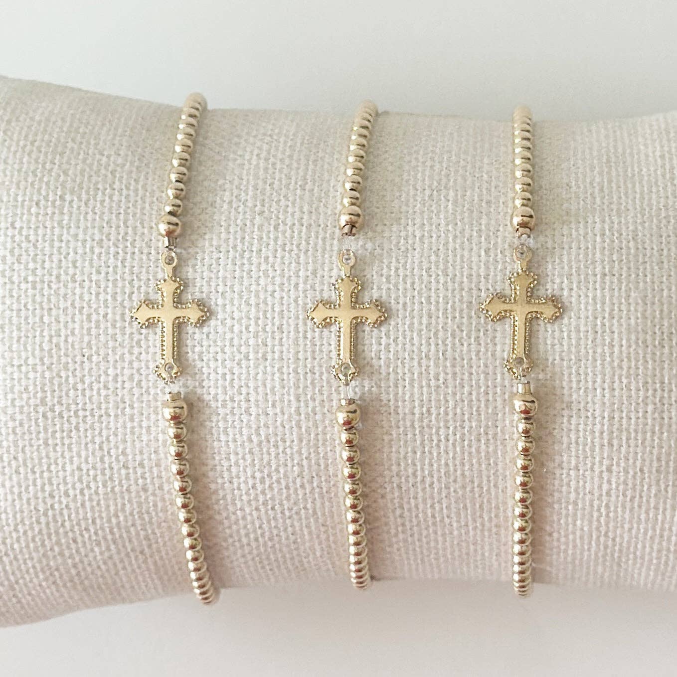 Jeny Baker Designs - Golden Cross Bracelet- RESTOCK!