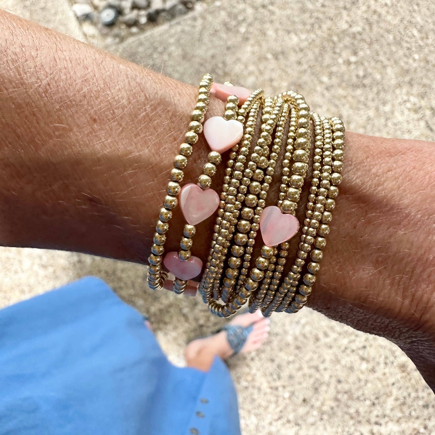 Jeny Baker Designs - Pippa Pink Bracelets - Multi heart