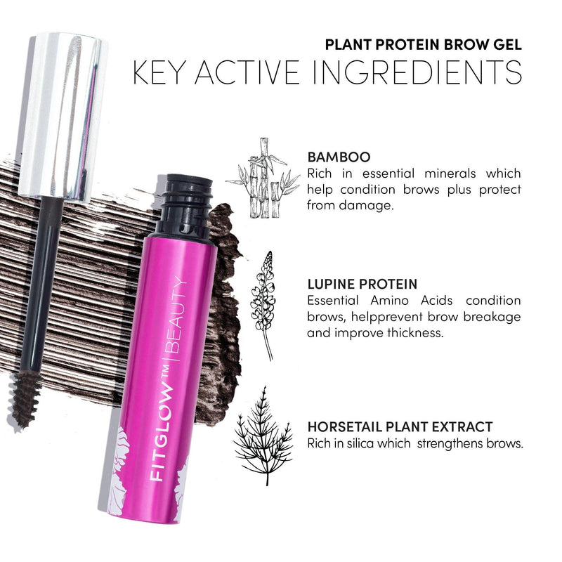Fitglow Beauty - Plant Protein Brow Gel - Medium Brown