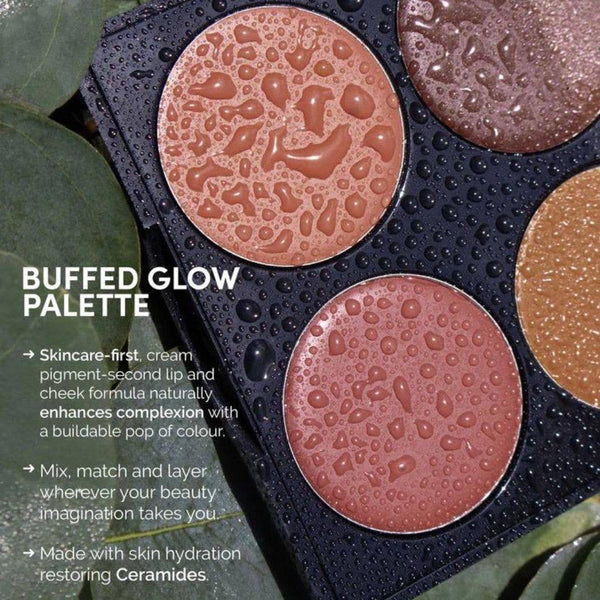 Fitglow Beauty - Multi-Use Ceramide Cream Lip + Cheek Palette-Buffed Glow