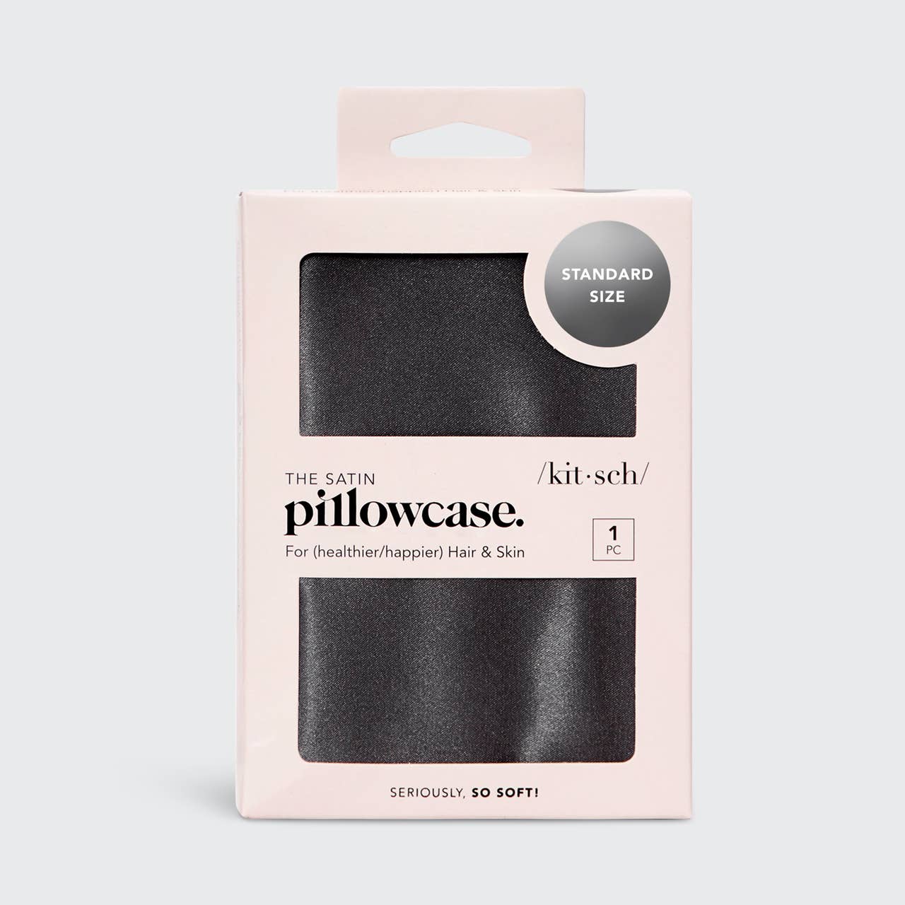 KITSCH - Satin Pillowcase - Charcoal