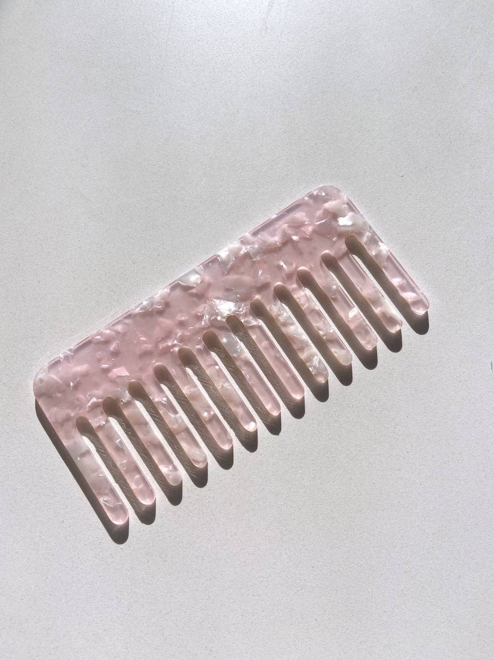 Solar Eclipse - Wide Tooth Acetate Hair Comb | Eco-Friendly - Red Tortoise