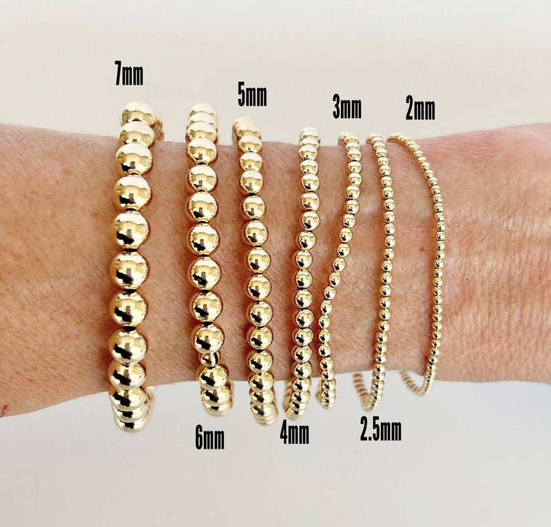 Jeny Baker Designs - 14k Gold Filled Beaded Bracelets - 4mm, size 7"(average size)