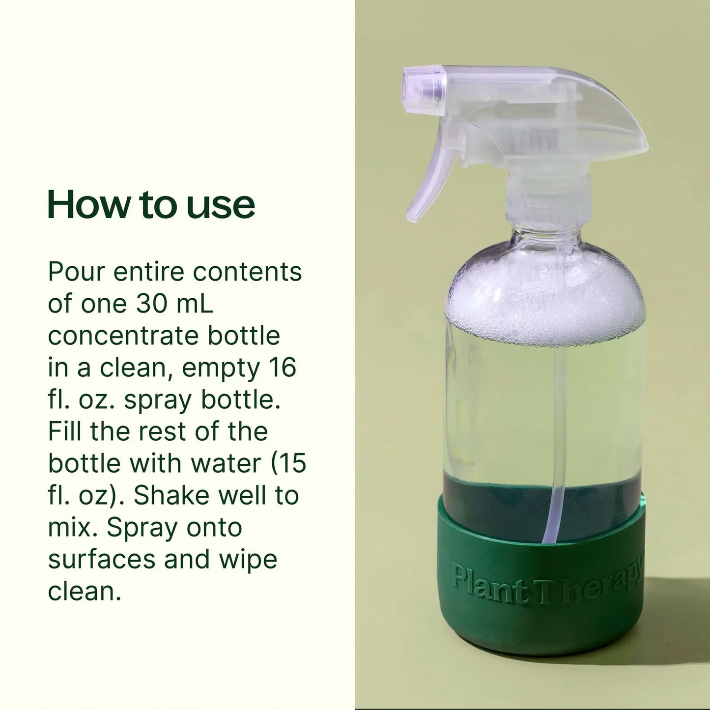 Plant Therapy - Glass Spray Bottle with Forest Green Sleeve