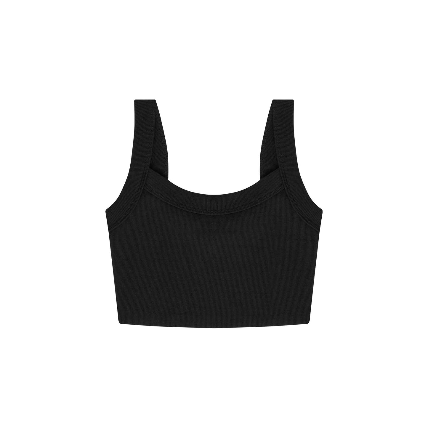 Talentless - WOMENS RAW HEM RIB CROP TANK - Gunmetal / M