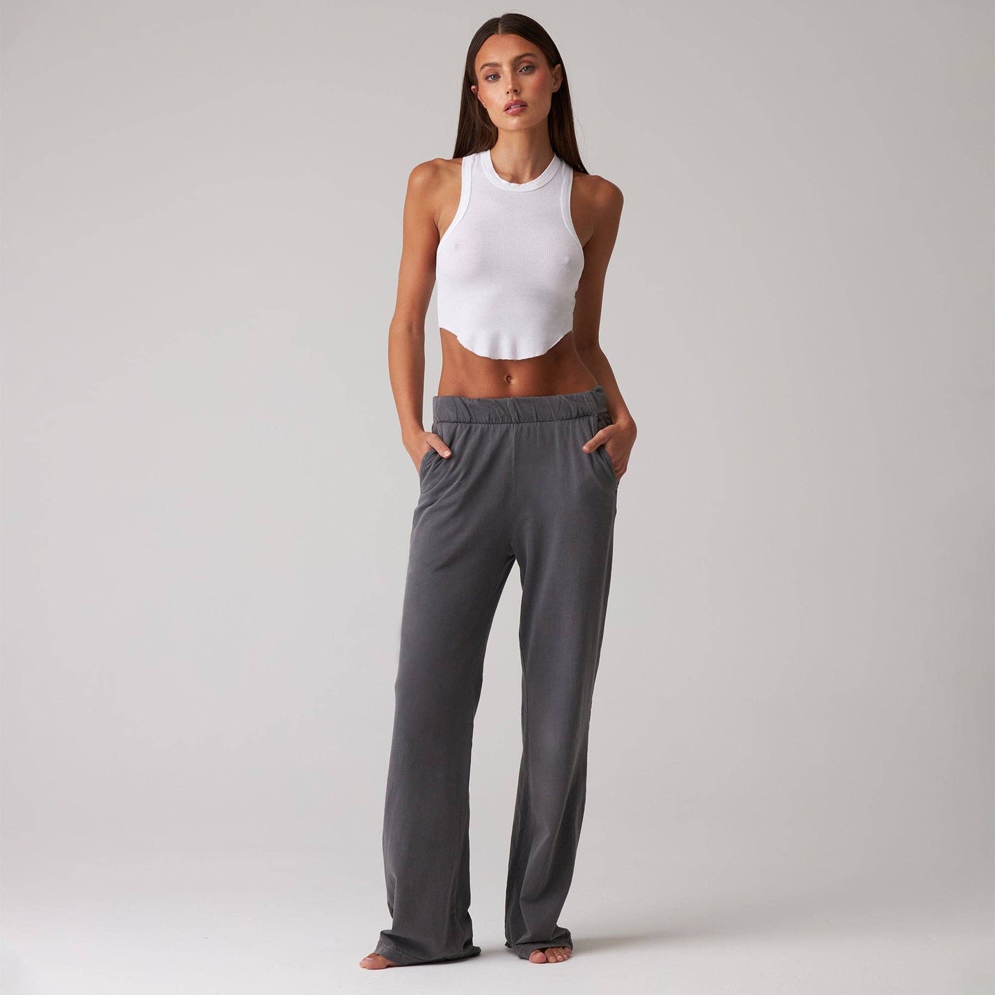 Talentless - WOMENS FRENCH TERRY LOUNGE PANT - Bone / M