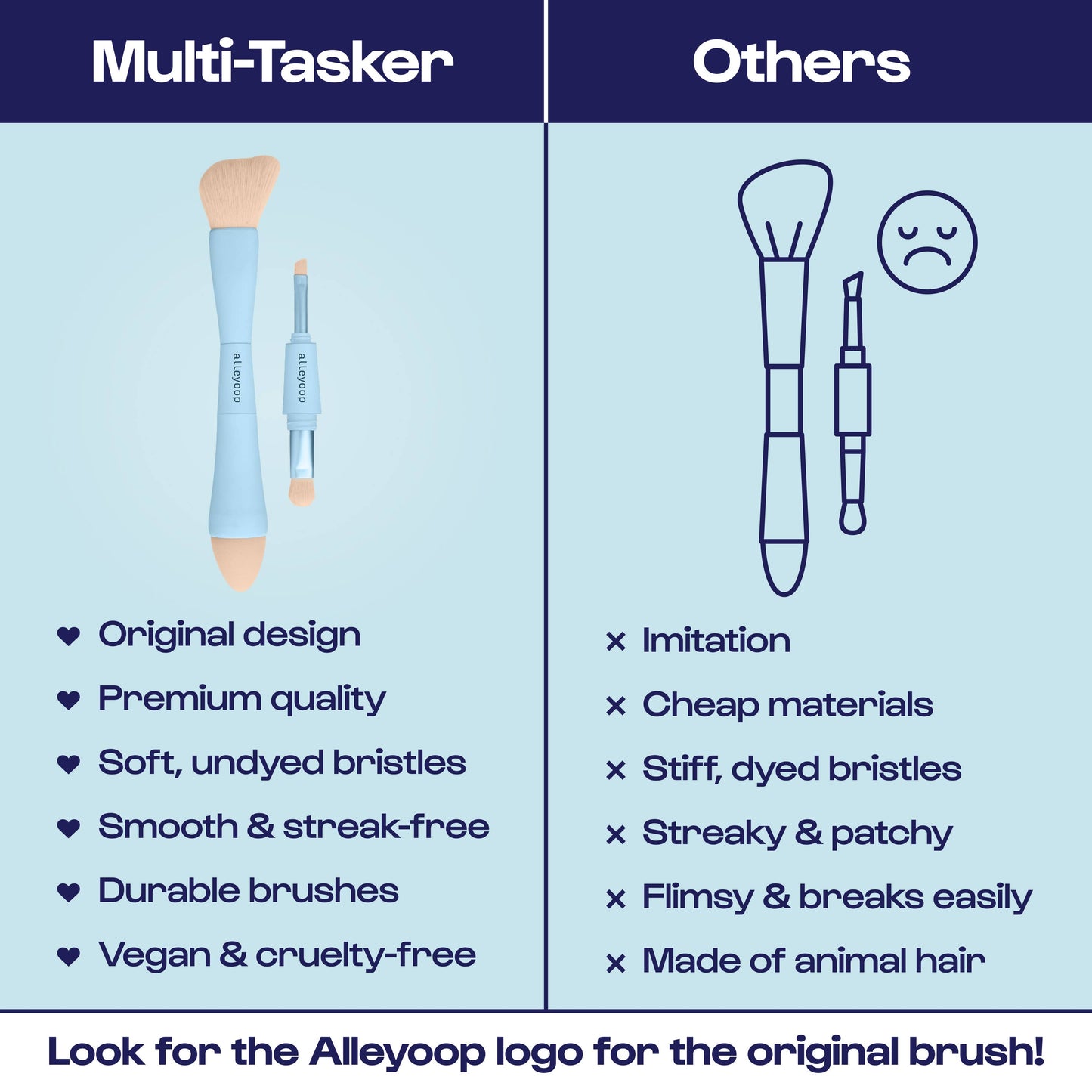 Alleyoop Makeup - Multi-Tasker - 4-in-1 Makeup Brushes