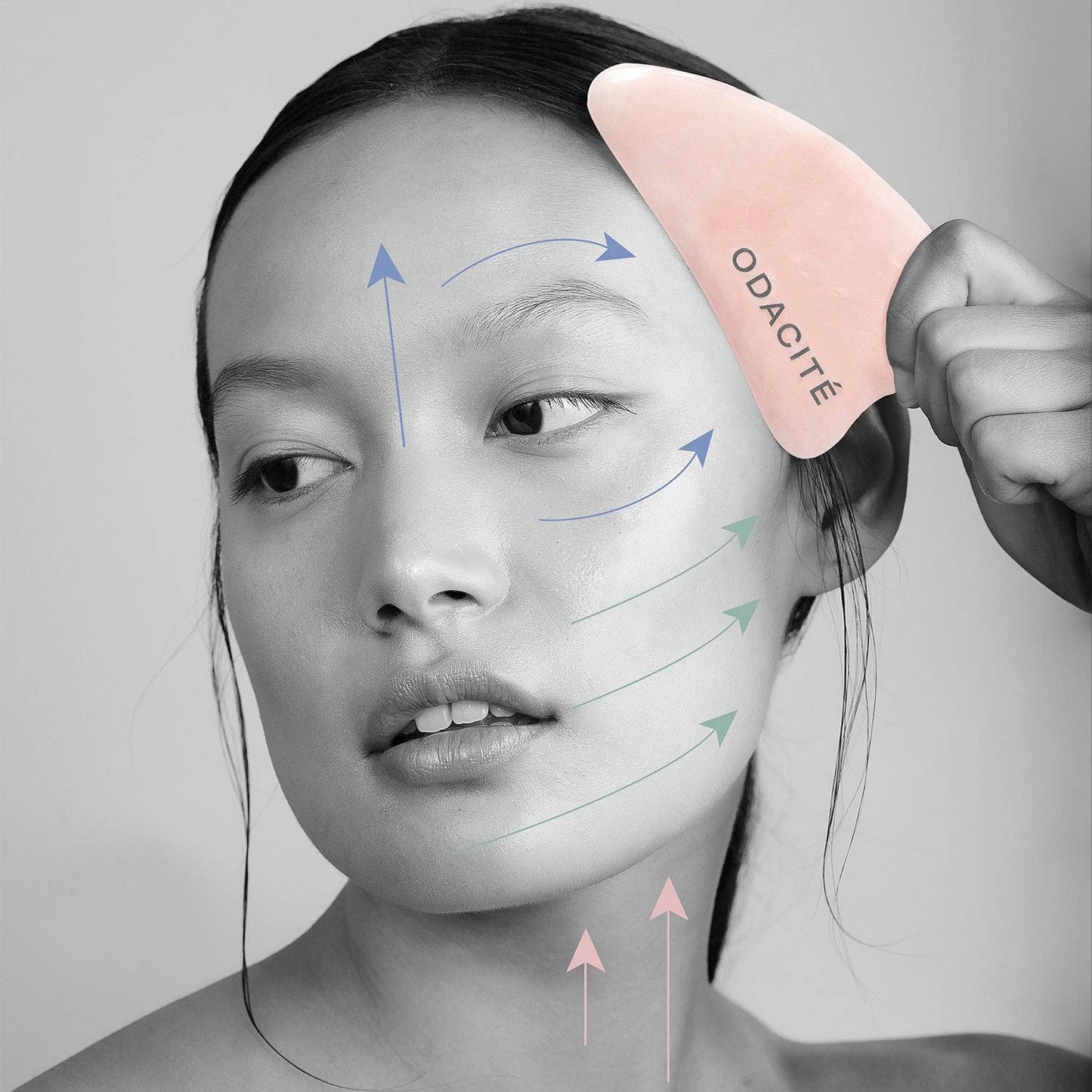 Odacité - Crystal Contour Gua Sha Rose Quartz Beauty Tool