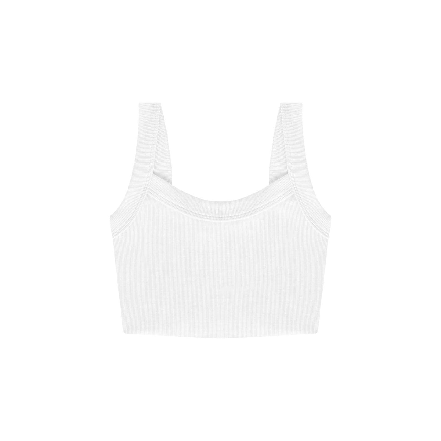 Talentless - WOMENS RAW HEM RIB CROP TANK - Gunmetal / M