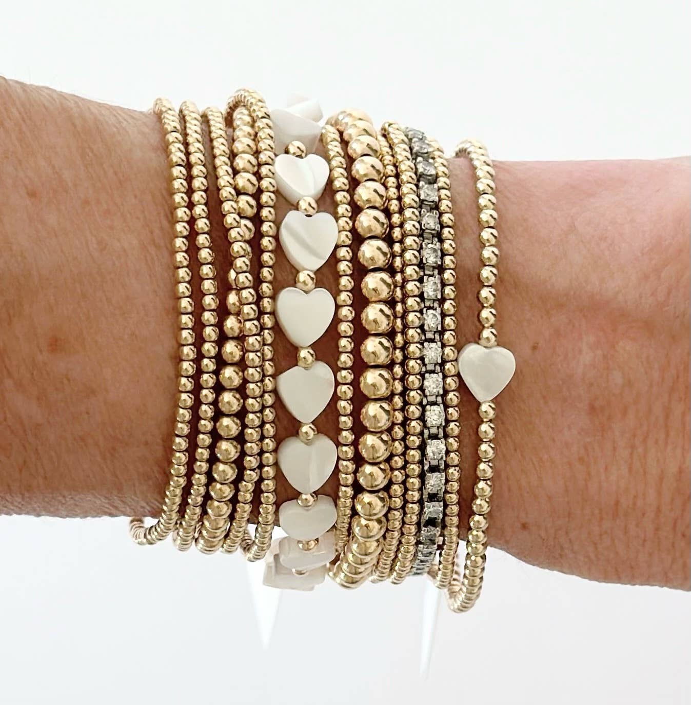 Jeny Baker Designs - Pippa Bracelets, Small Heart - Multi Heart