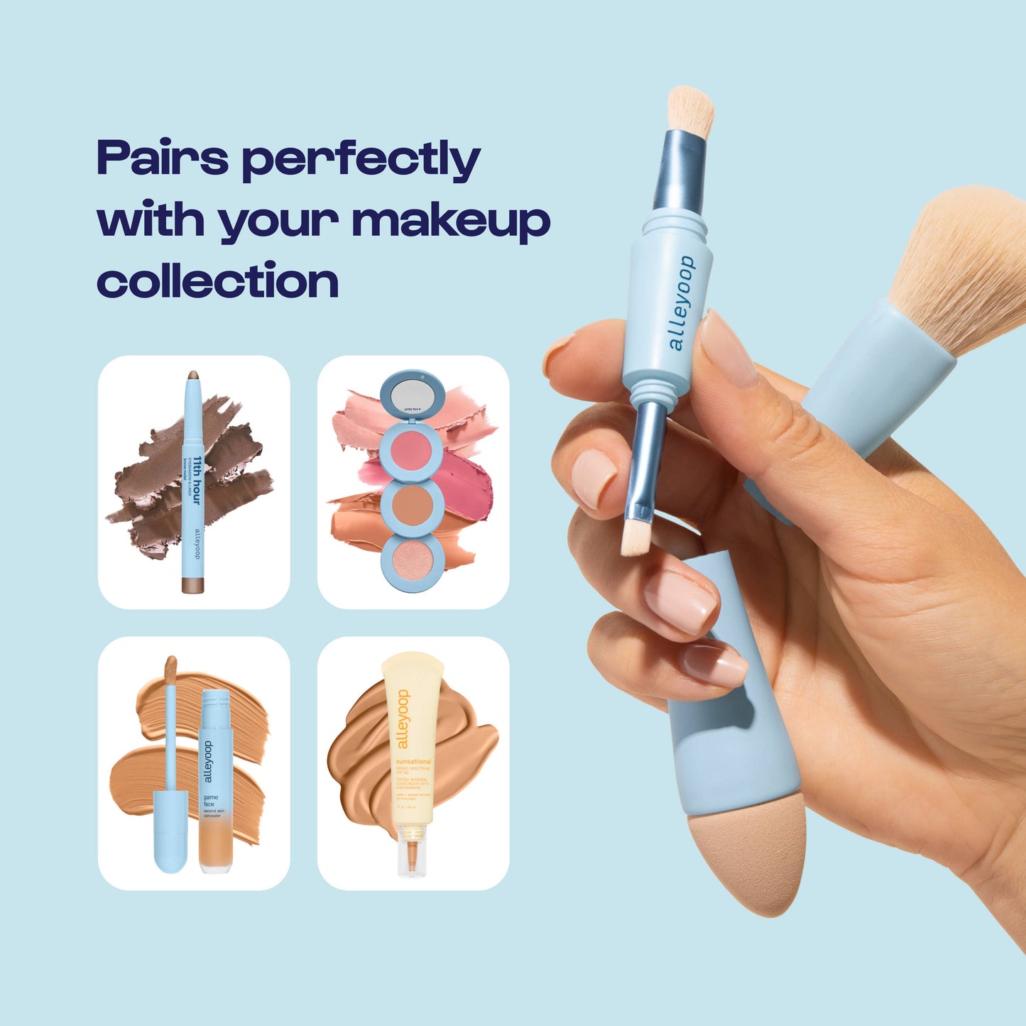 Alleyoop Makeup - Multi-Tasker - 4-in-1 Makeup Brushes