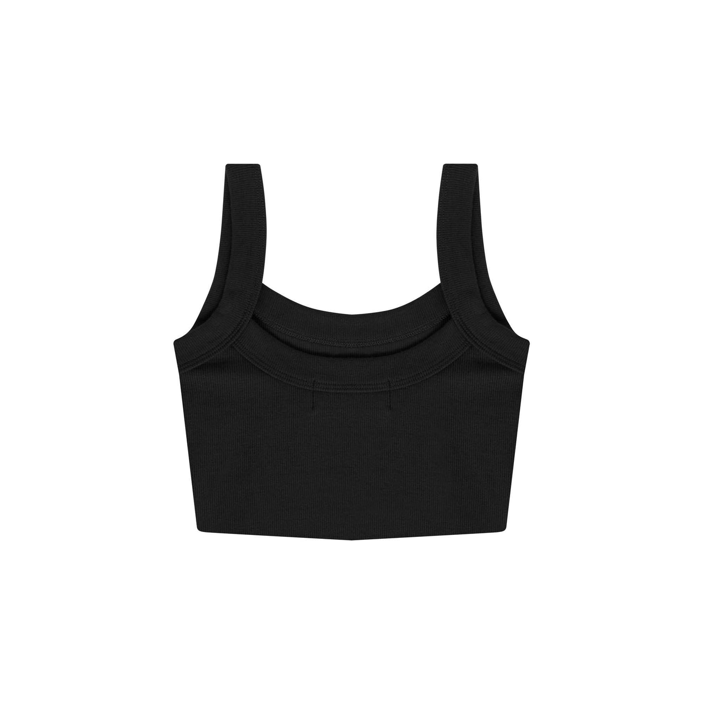 Talentless - WOMENS RAW HEM RIB CROP TANK - Gunmetal / M