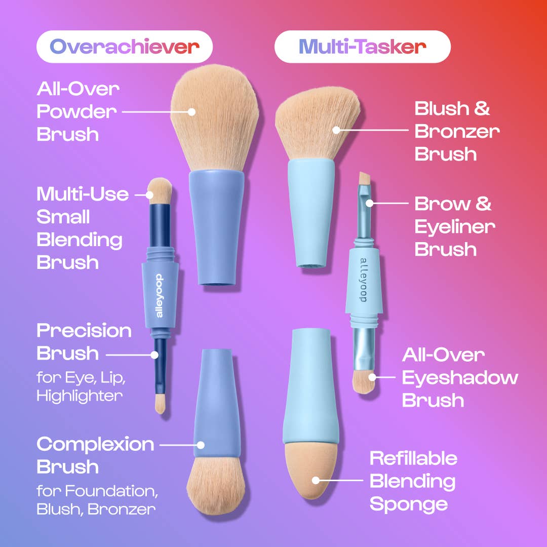 Alleyoop Makeup - Multi-Tasker - 4-in-1 Makeup Brushes