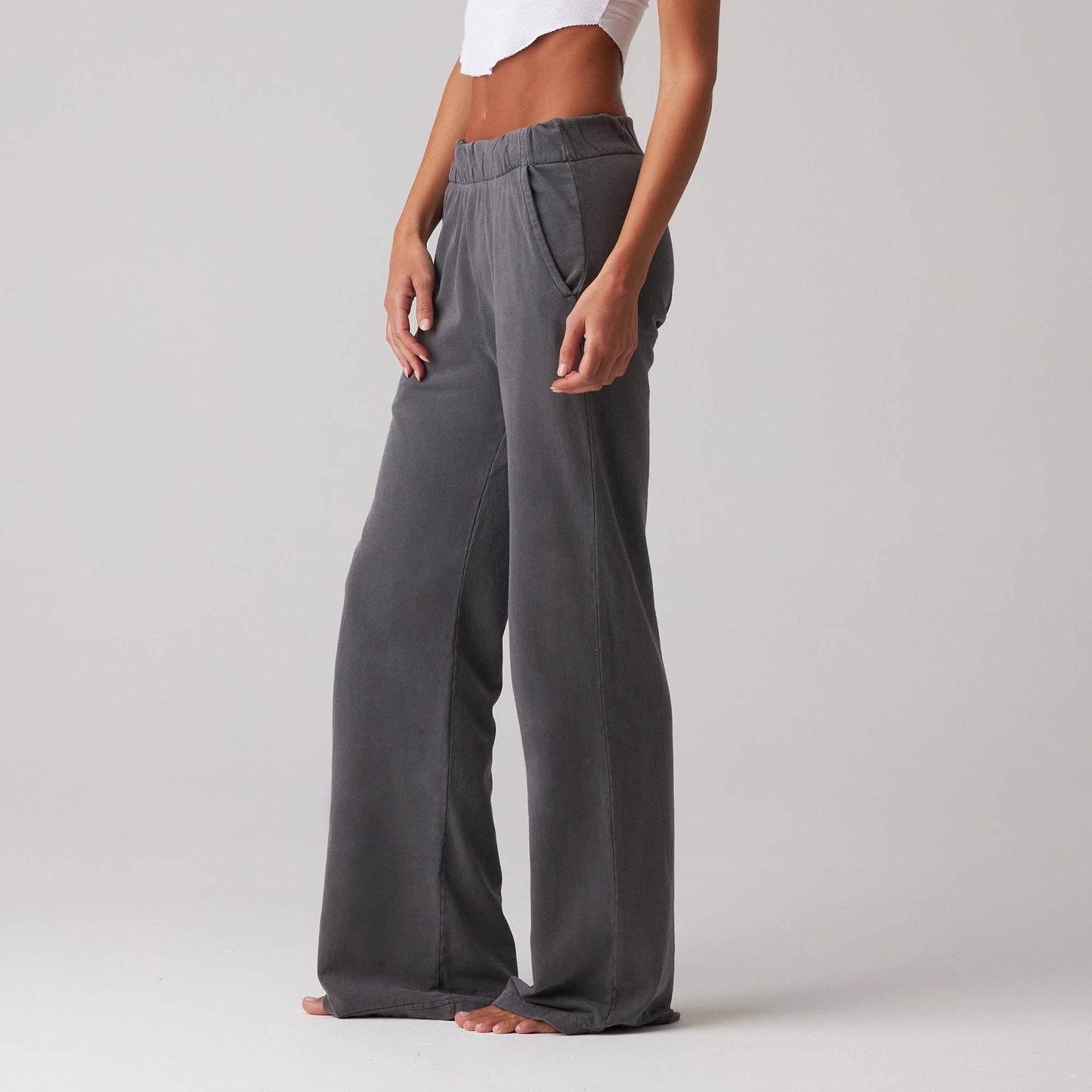 Talentless - WOMENS FRENCH TERRY LOUNGE PANT - Bone / M