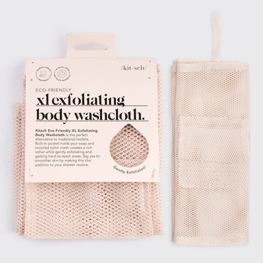 KITSCH - XL Exfoliating Body Washcloth - Blush