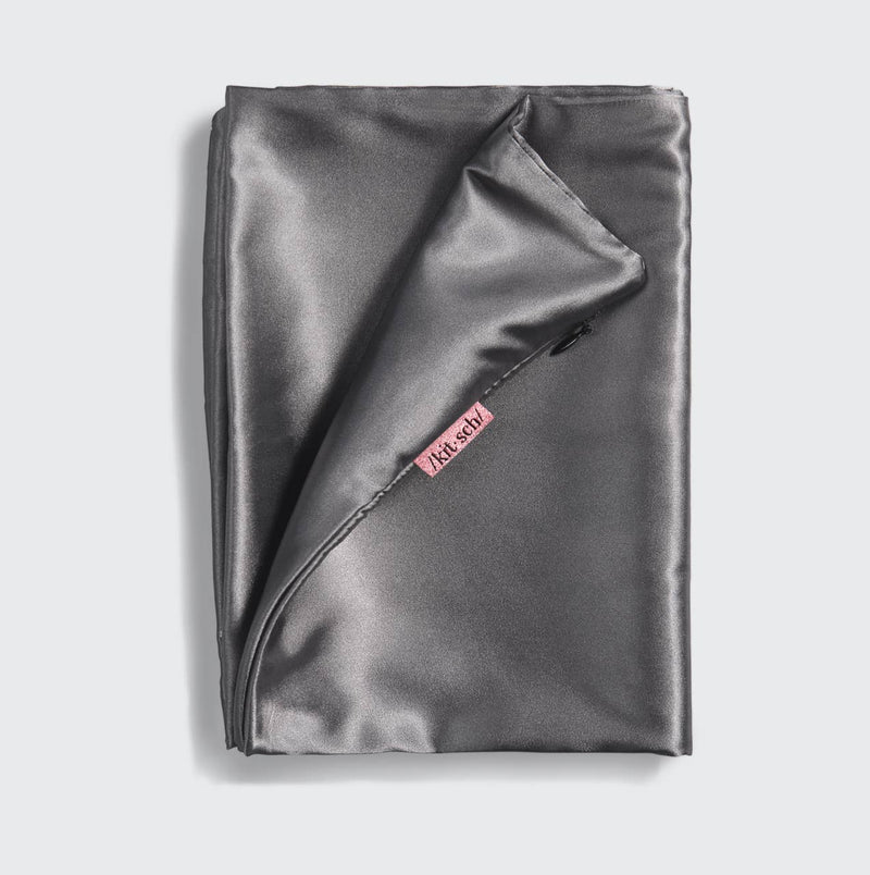 KITSCH - Satin Pillowcase - Charcoal