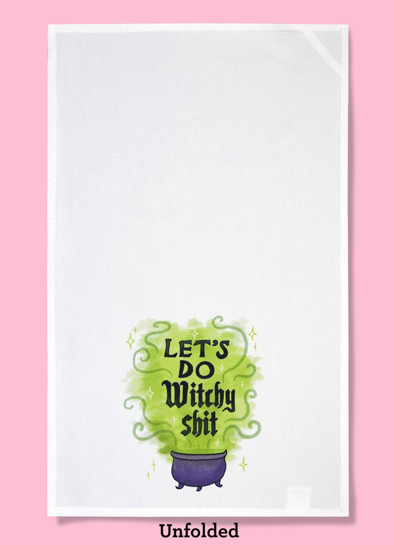 Bad Grandma Designs - Let's Do Witchy Shit Dishtowel