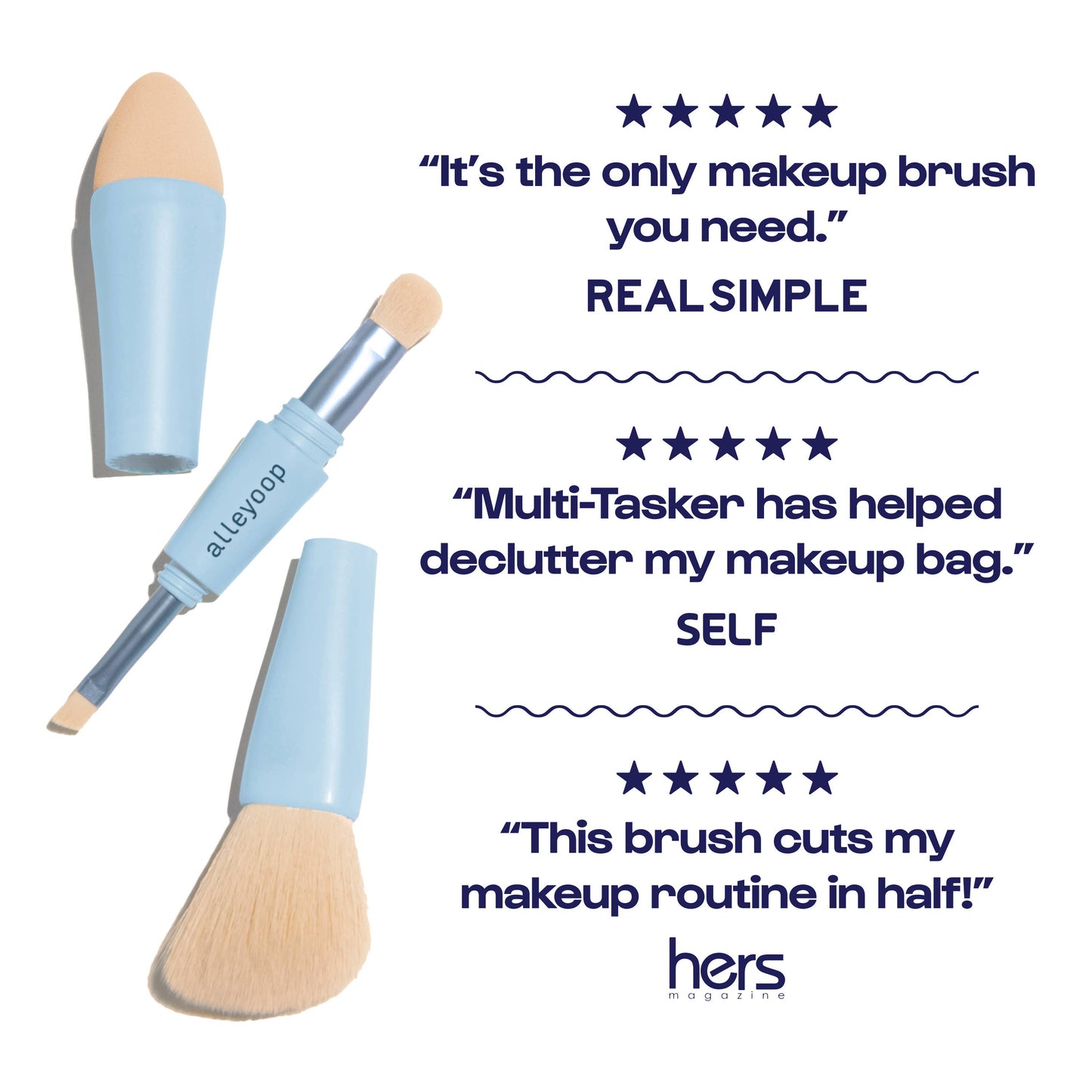 Alleyoop Makeup - Multi-Tasker - 4-in-1 Makeup Brushes