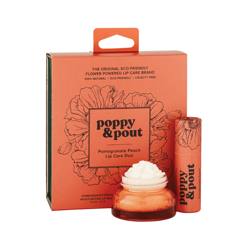 Poppy & Pout - Lip Care Duo, Pomegranate Peach