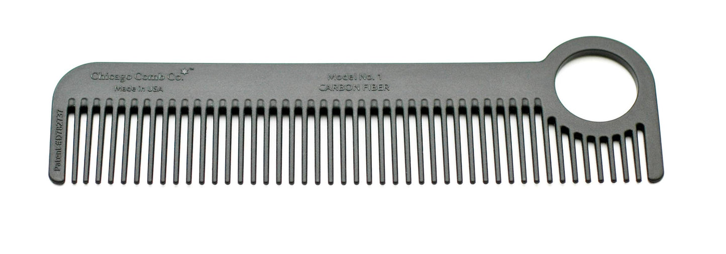 Chicago Comb Co. - Model No. 1 Carbon Fiber Comb