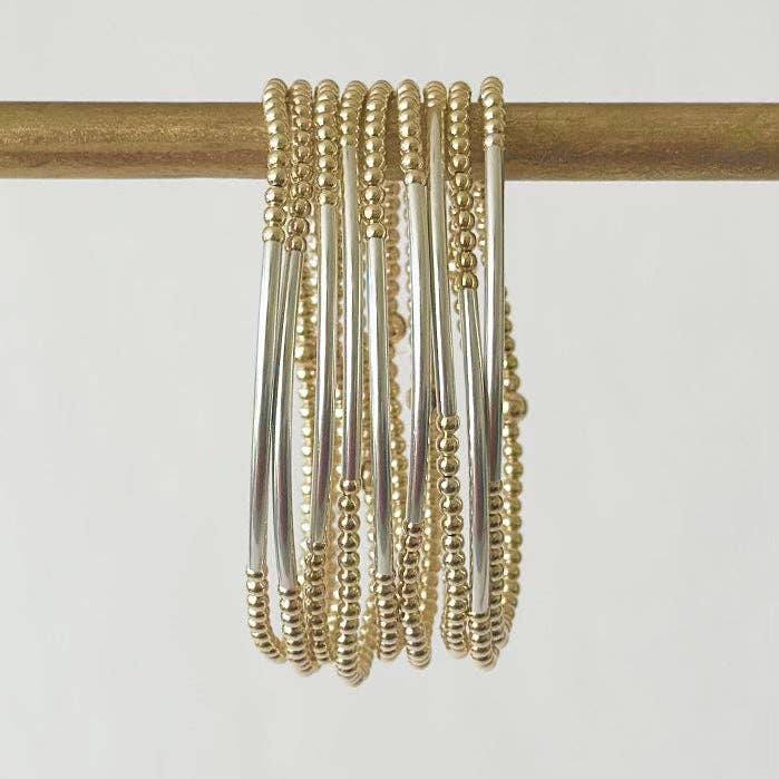 Jeny Baker Designs - Bella Bar Bracelets - Gold Bar