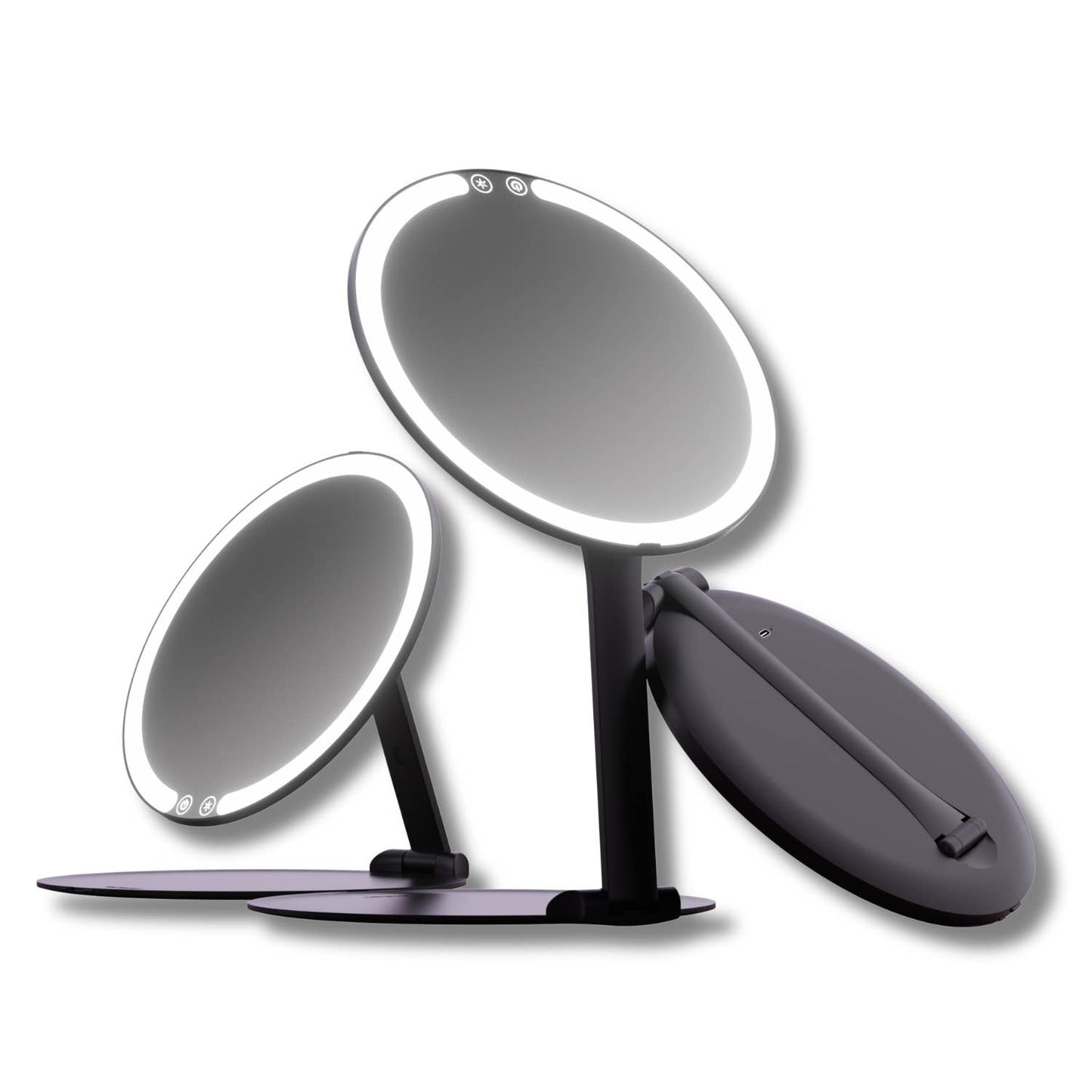 Fancii - Abigail Rechargeable Travel Mirror - White