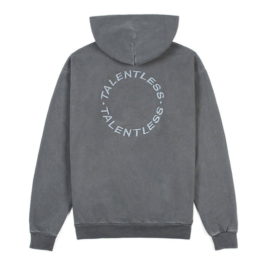 Talentless - MENS HOODIE - CIRCLE LOGO EMBROIDERED - Steel Grey / M