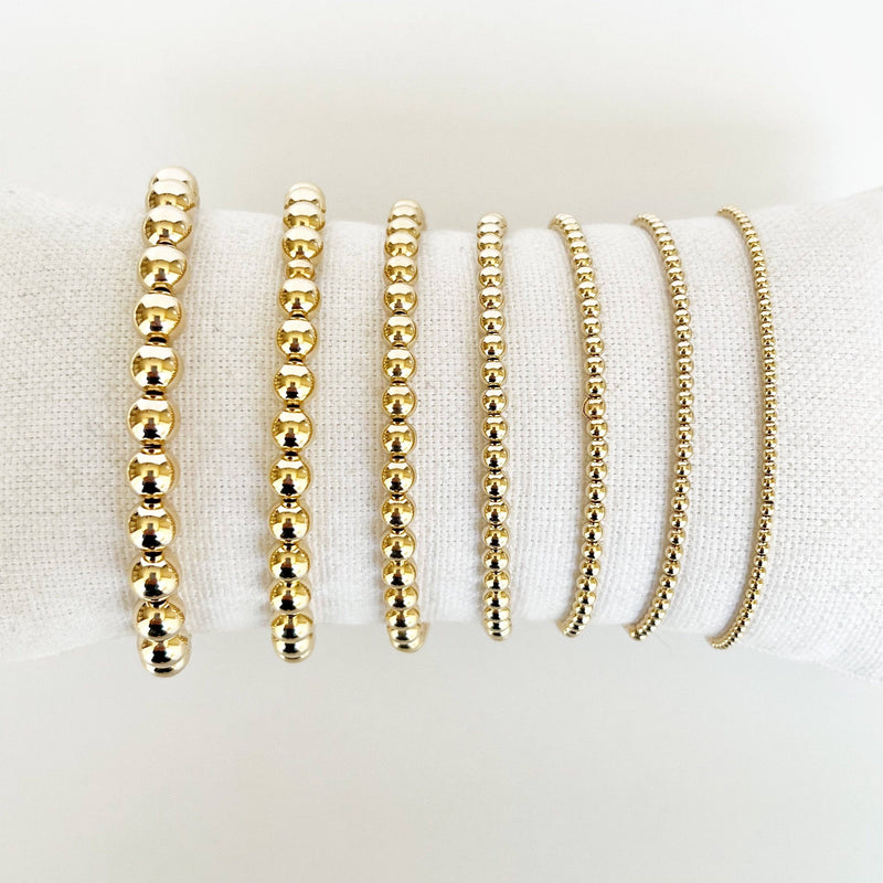 Jeny Baker Designs - 14k Gold Filled Beaded Bracelets - 4mm, size 7"(average size)