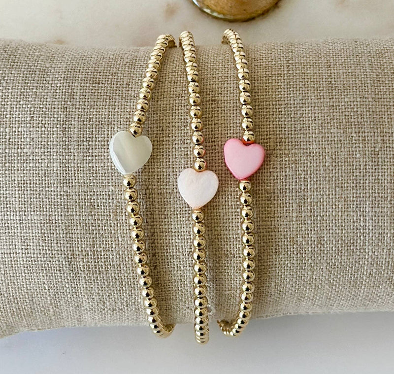Jeny Baker Designs - Sweetheart Valentine Bracelet - White