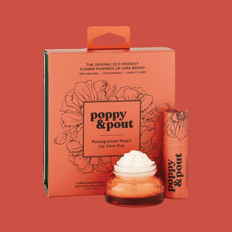 Poppy & Pout - Lip Care Duo, Pomegranate Peach