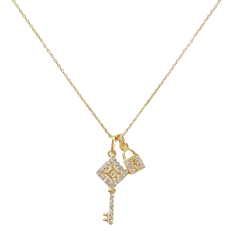 HoneyLux - Lock & Key Gold Necklace
