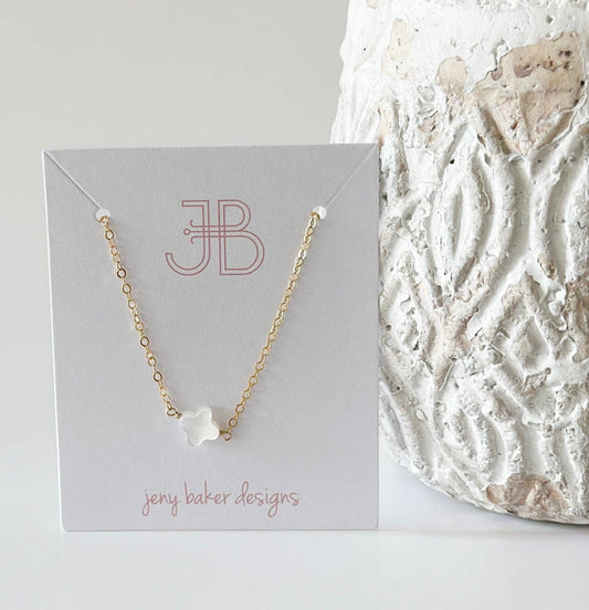 Jeny Baker Designs - Pearl Clover Necklace